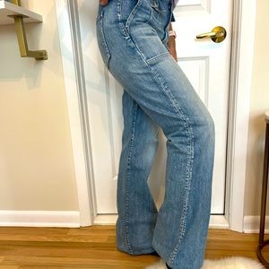 Size 28 Veronica Beard Crosbie Jeans wide leg high rise